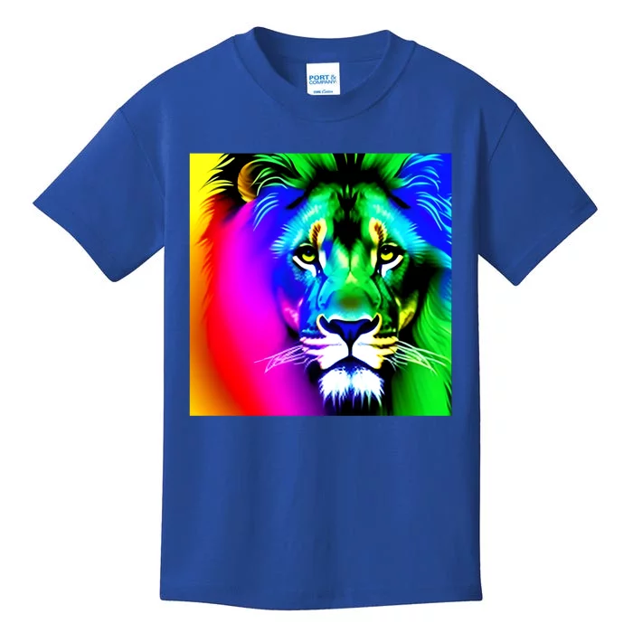 Rainbow Lion Cool Gift Kids T-Shirt