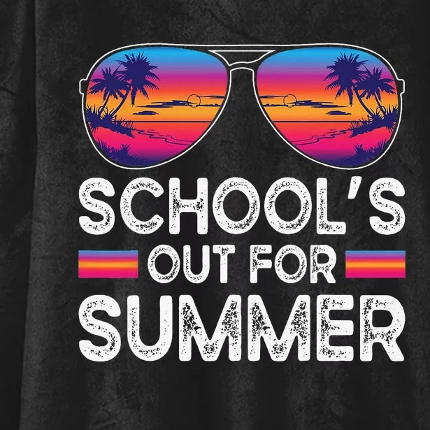 Retro Last Day of School's Out For Summer Teacher Hooded Wearable Blanket