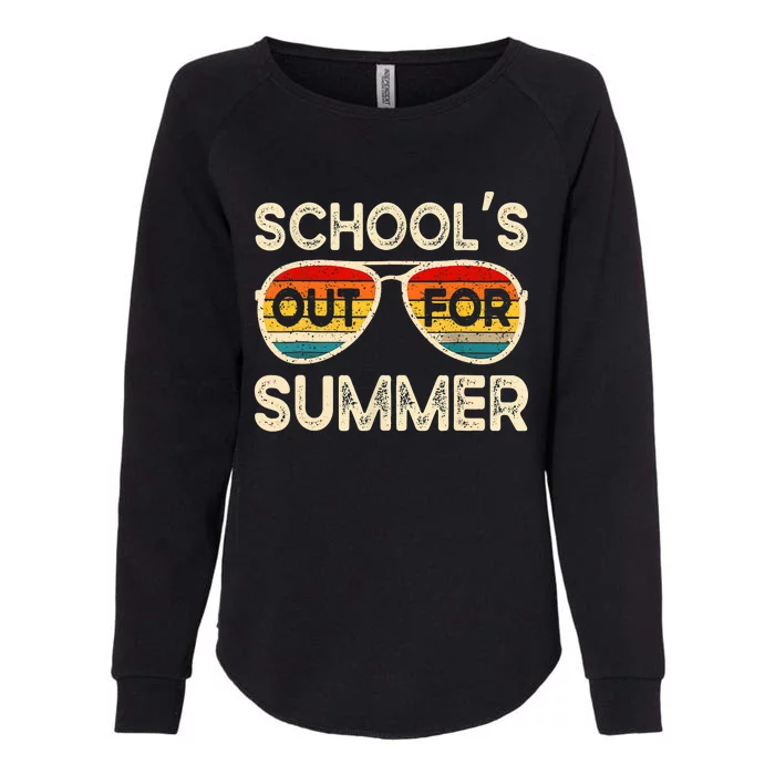 Retro Last Day Of School Schools Out For Summer Teacher Womens California Wash Sweatshirt