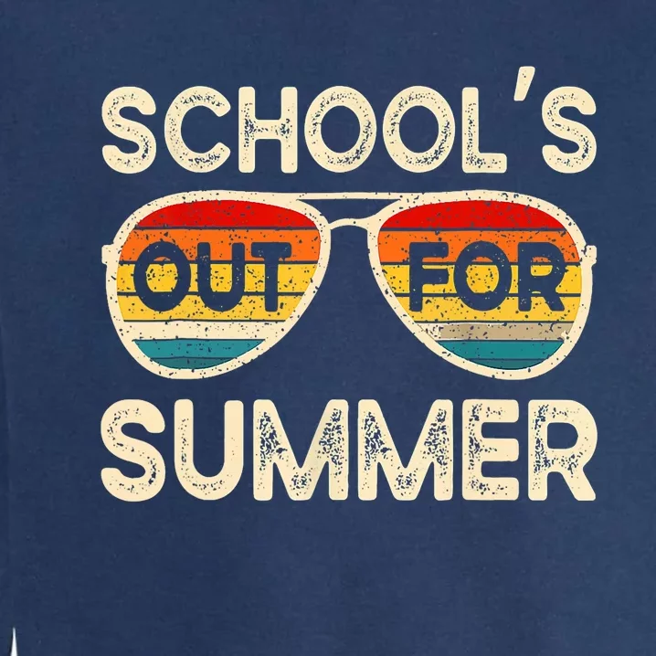 Retro Last Day Of School Schools Out For Summer Teacher Garment-Dyed Sweatshirt