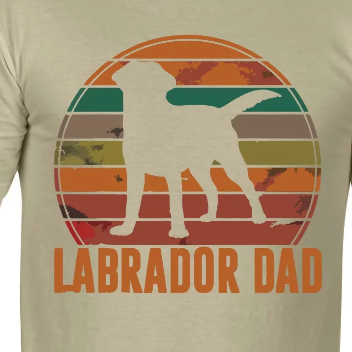 Retro Labrador Dad Gift Dog Daddy Golden Black Lab Father Comfort Colors T-Shirt