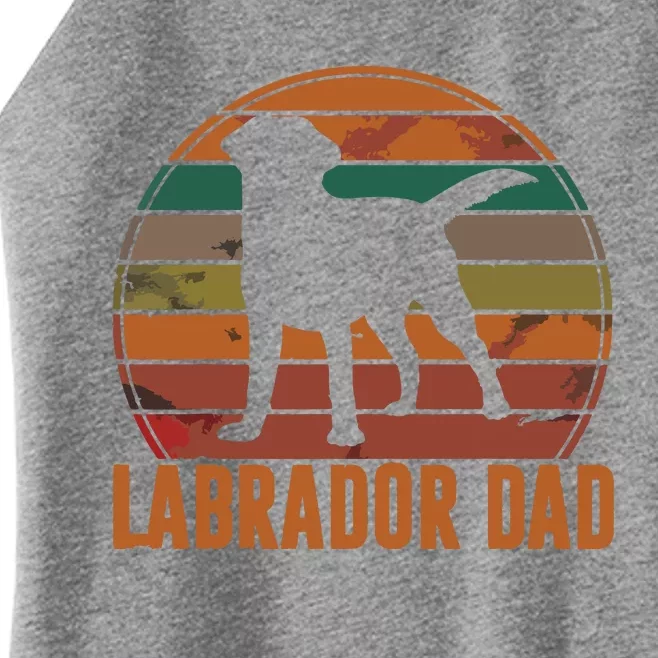 Retro Labrador Dad Gift Dog Daddy Golden Black Lab Father Women’s Perfect Tri Rocker Tank