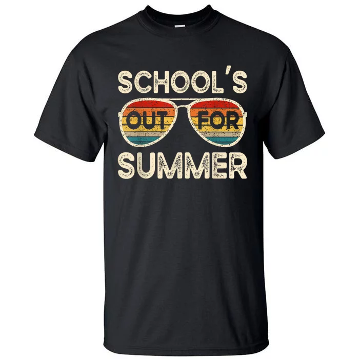 Retro Last Day Of School Schools Out For Summer Teacher Tall T-Shirt