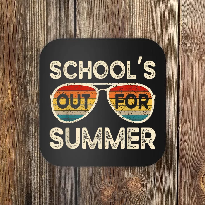 Retro Last Day Of School Schools Out For Summer Teacher Coaster