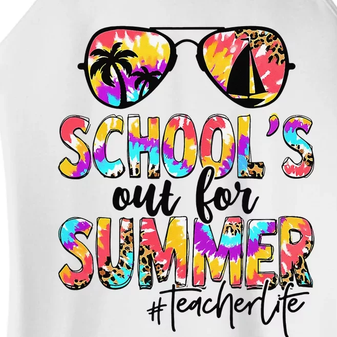 Retro Last Day Of School Schools Out For Summer Teacher Life Women’s Perfect Tri Rocker Tank