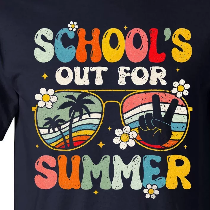 Retro Last Day Of SchoolS Out For Summer Teacher Tall T-Shirt