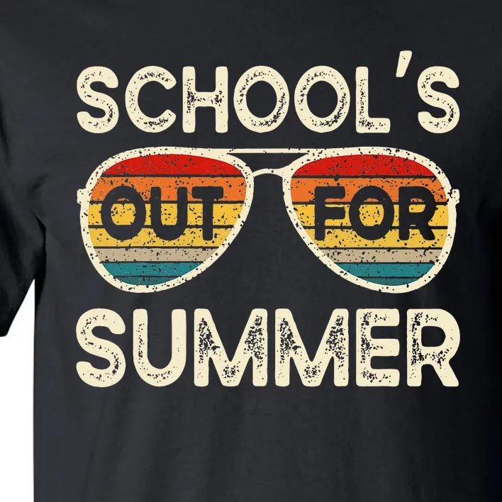 Retro Last Day Of School Schools Out For Summer Teacher Tall T-Shirt