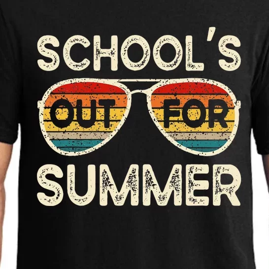 Retro Last Day Of School Schools Out For Summer Teacher Pajama Set