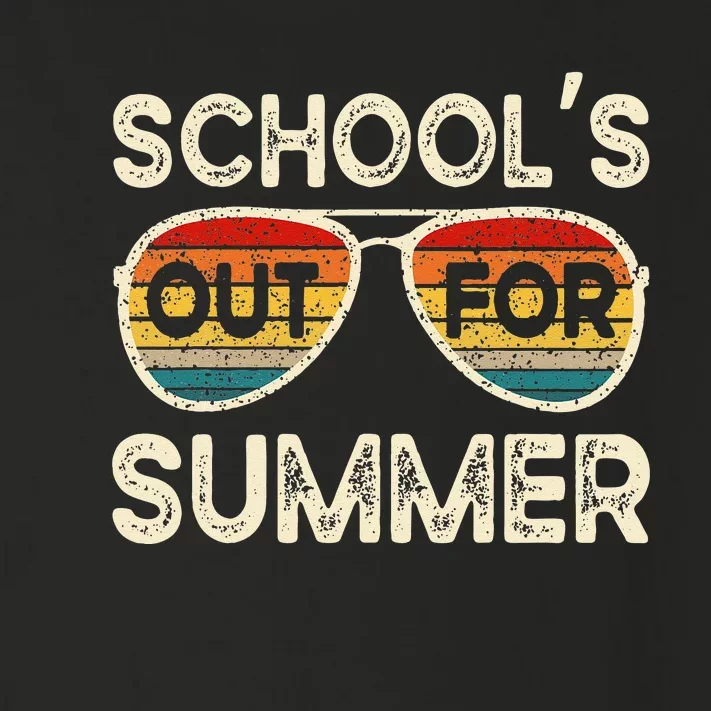 Retro Last Day Of School Schools Out For Summer Teacher Toddler Long Sleeve Shirt