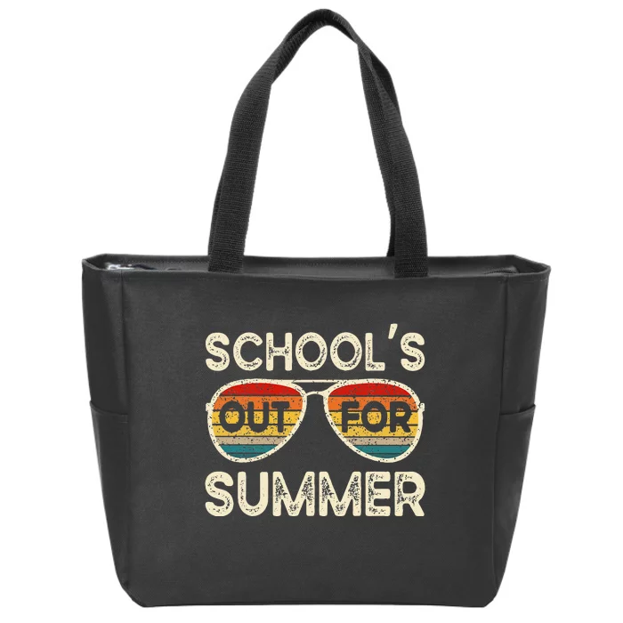 Retro Last Day Of School Schools Out For Summer Teacher Zip Tote Bag