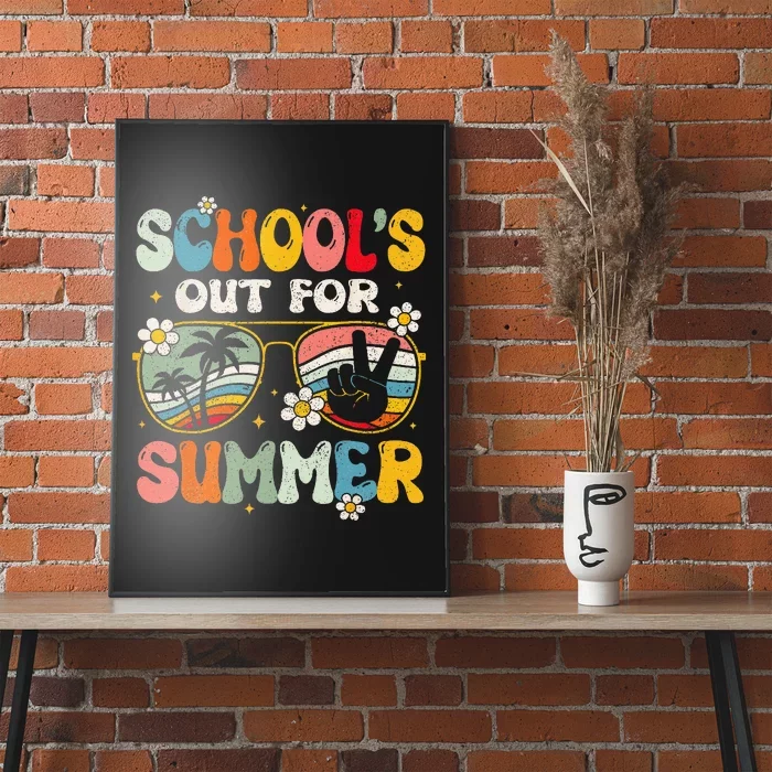 Retro Last Day of School's Out For Summer Teacher Poster