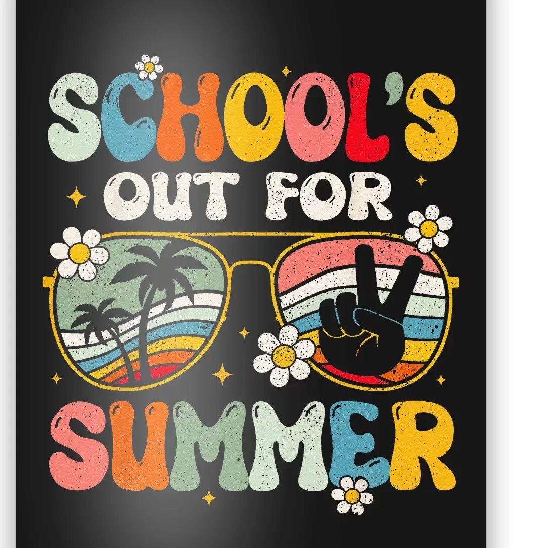 Retro Last Day of School's Out For Summer Teacher Poster