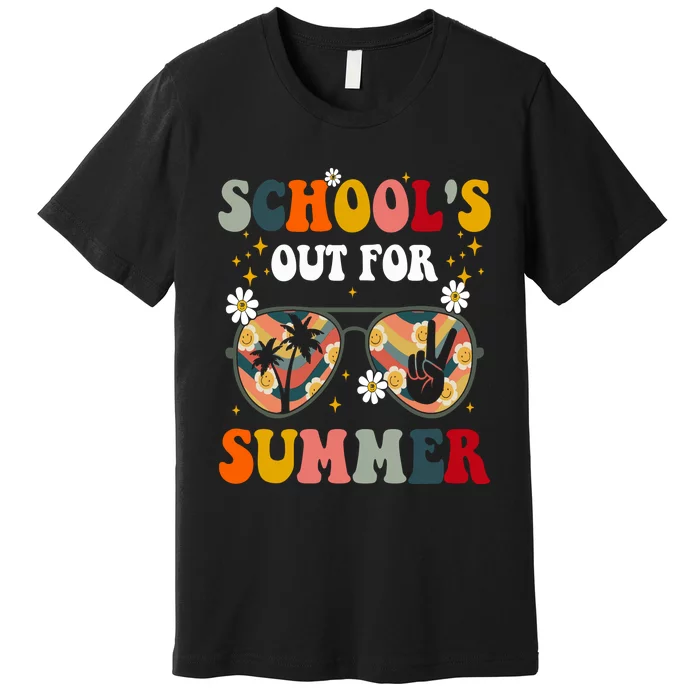 Retro Last Day Of Schools Out For Summer Teacher Premium T-Shirt