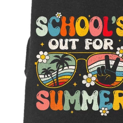 Retro Last Day of School's Out For Summer Teacher Doggie 3-End Fleece Hoodie