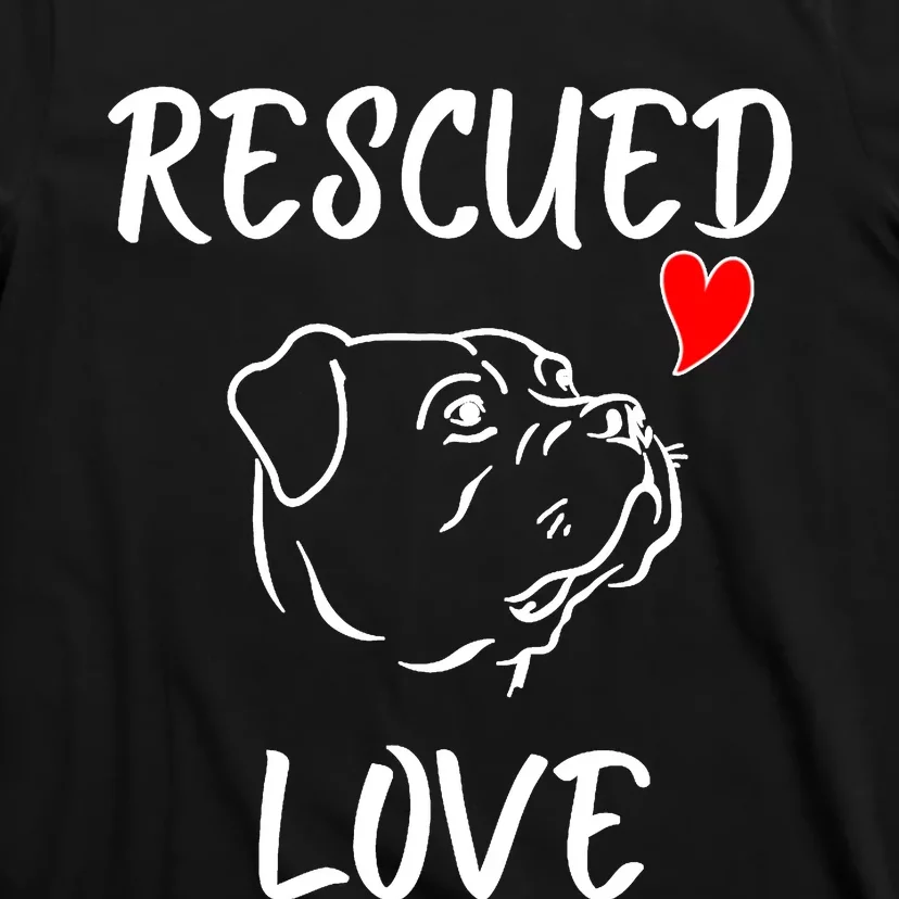 Rescued Love Dog Rescue Mom Cute Rescue Dog Long Sleeve T-Shirt