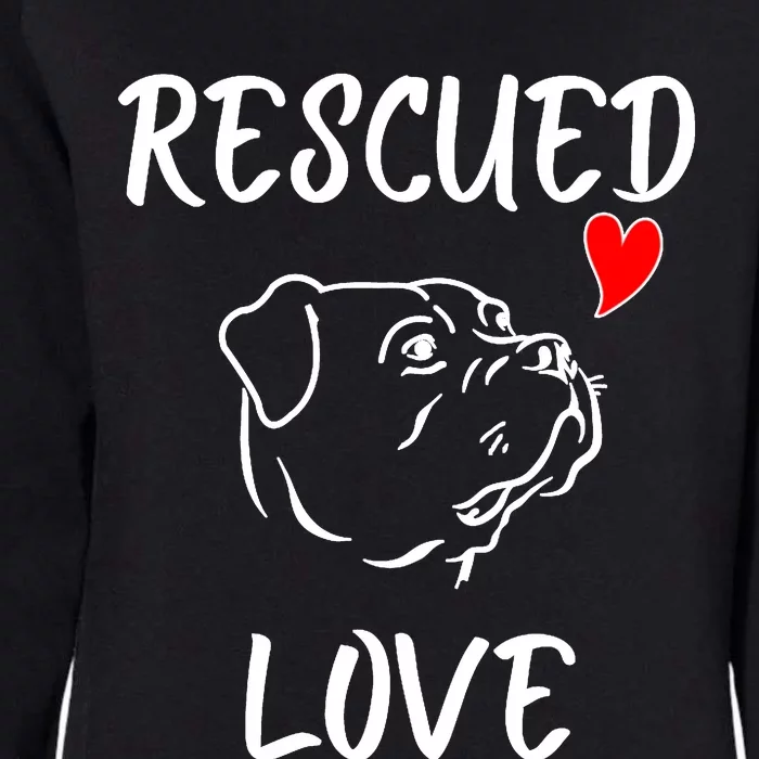 Rescued Love Dog Rescue Mom Cute Rescue Dog Long Sleeve Womens California Wash Sweatshirt