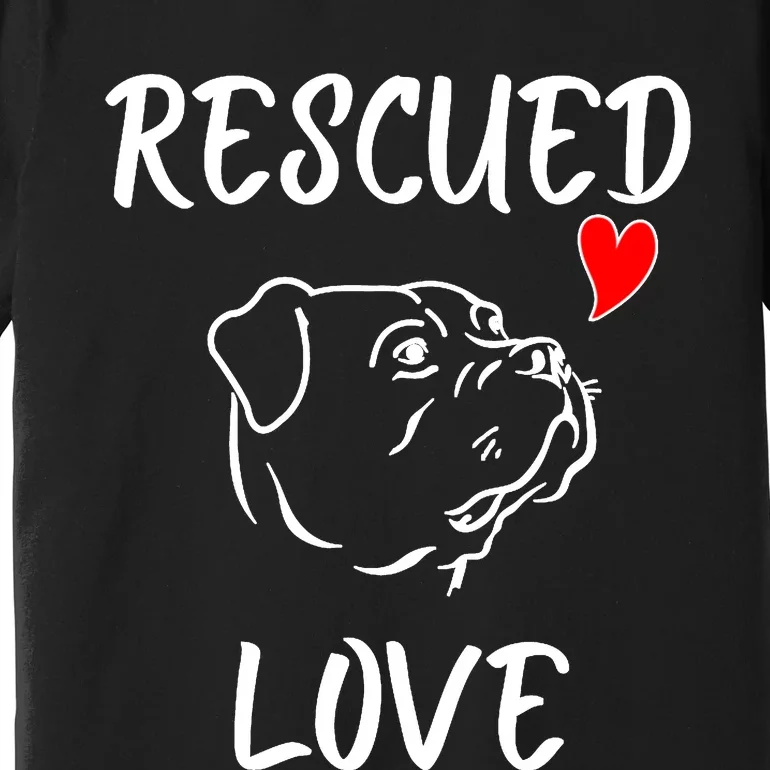 Rescued Love Dog Rescue Mom Cute Rescue Dog Long Sleeve Premium T-Shirt