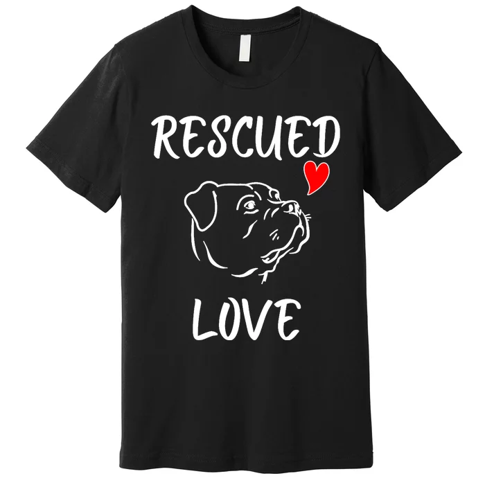 Rescued Love Dog Rescue Mom Cute Rescue Dog Long Sleeve Premium T-Shirt