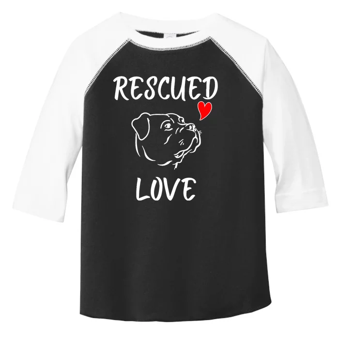 Rescued Love Dog Rescue Mom Cute Rescue Dog Long Sleeve Toddler Fine Jersey T-Shirt