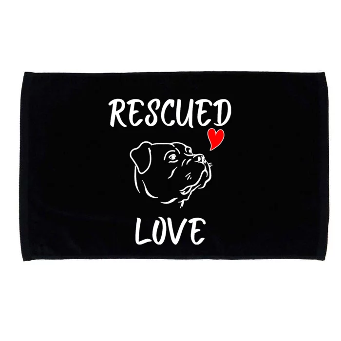 Rescued Love Dog Rescue Mom Cute Rescue Dog Long Sleeve Microfiber Hand Towel