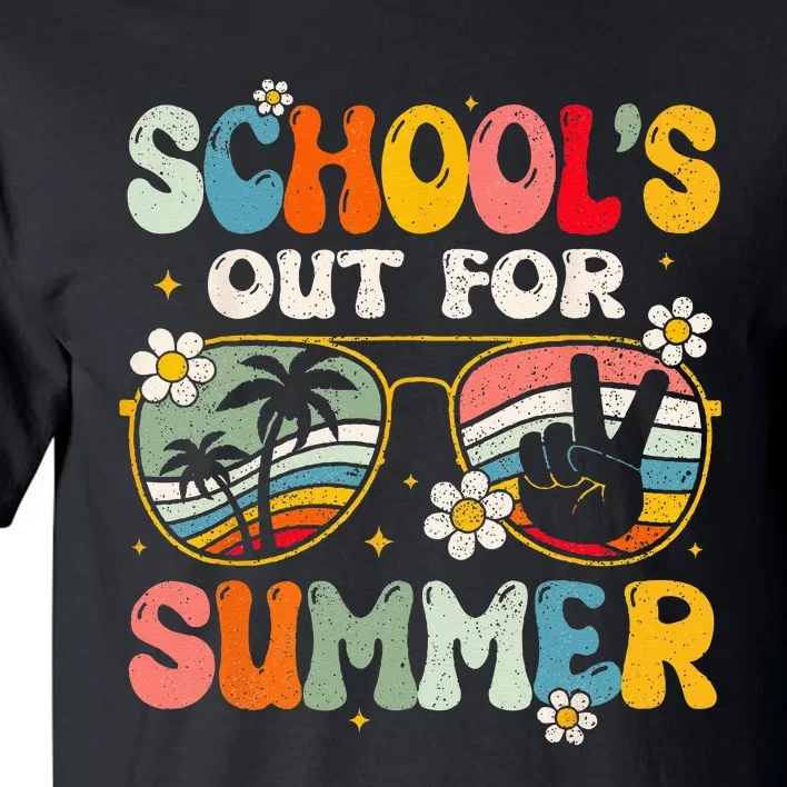 Retro Last Day Of Schools Out For Summer Teacher Tall T-Shirt