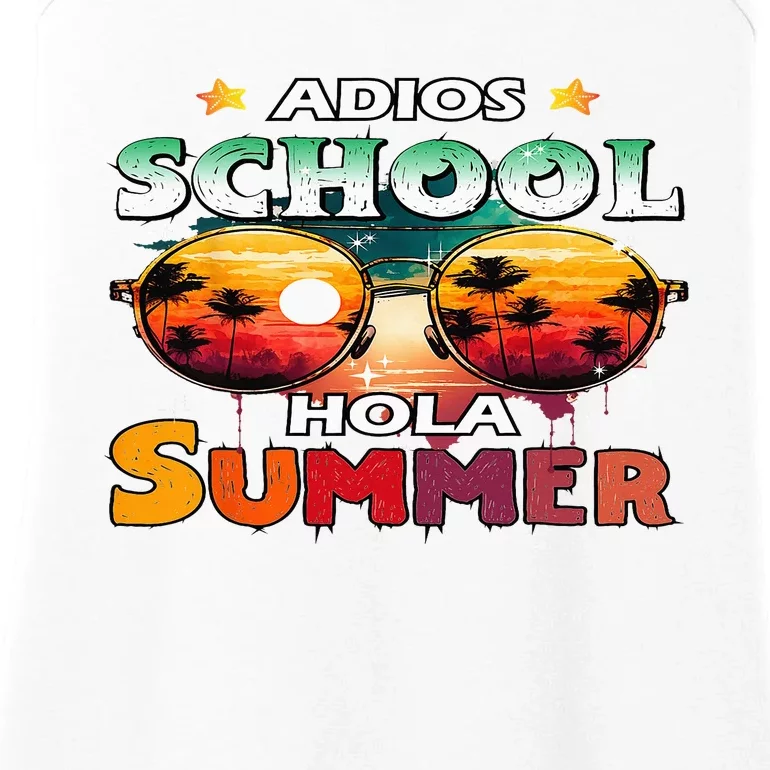 Retro Last Day Of School Out For Summer Teacher Adios Ladies Essential Tank