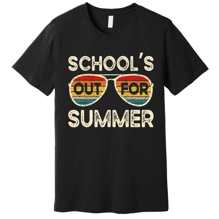 Retro Last Day Of School Schools Out For Summer Teacher Premium T-Shirt