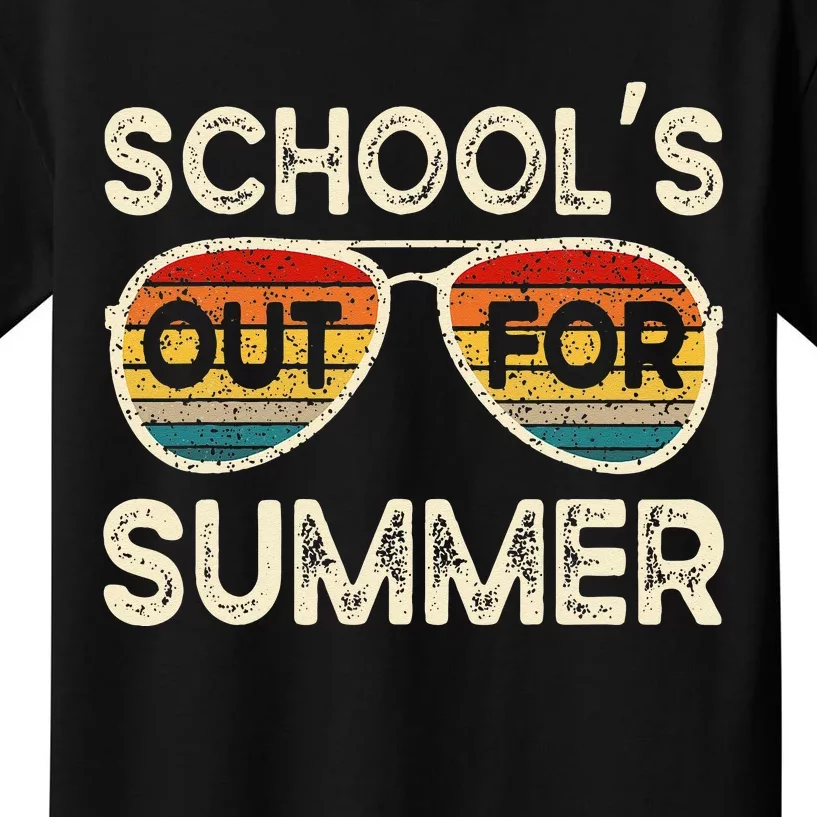 Retro Last Day Of School Schools Out For Summer Teacher Kids T-Shirt