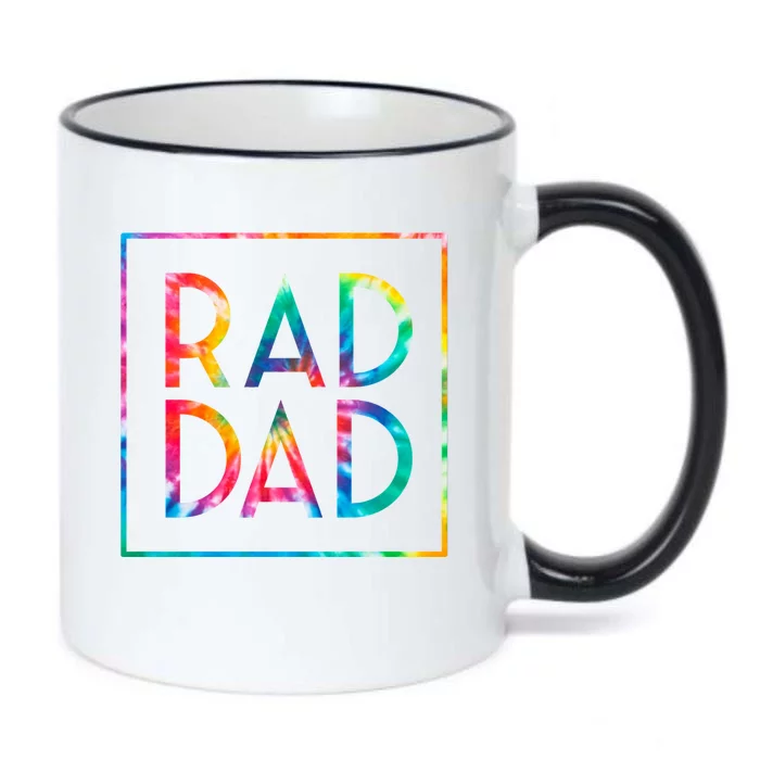 Rad Like Dad Tie Dye Funny Father’s Day Black Color Changing Mug