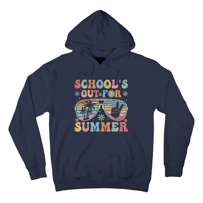 Retro Last Day Of SchoolS Out For Summer Teacher Tall Hoodie