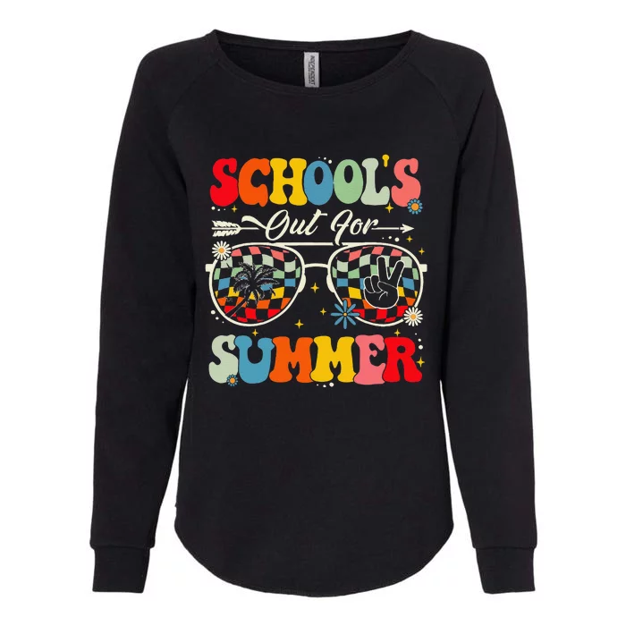 Retro Last Day Of SchoolS Out For Summer Teacher Womens California Wash Sweatshirt