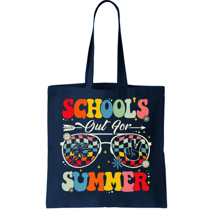 Retro Last Day Of SchoolS Out For Summer Teacher Tote Bag