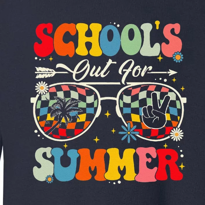 Retro Last Day Of SchoolS Out For Summer Teacher Toddler Sweatshirt