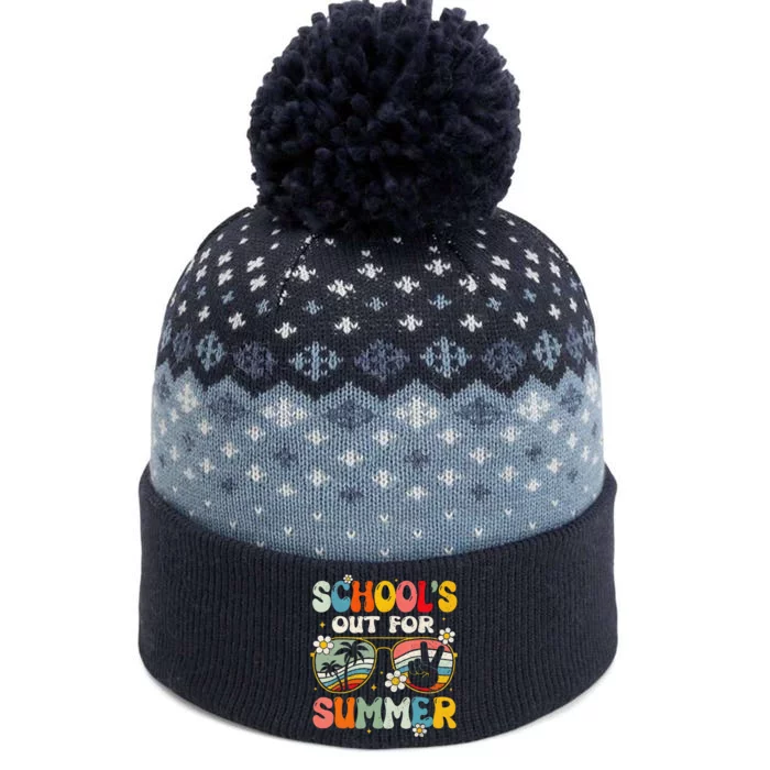 Retro Last Day Of SchoolS Out For Summer Teacher The Baniff Cuffed Pom Beanie