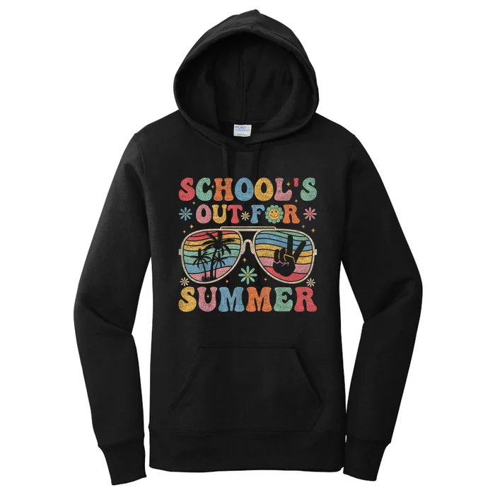 Retro Last Day Of SchoolS Out For Summer Teacher Women's Pullover Hoodie