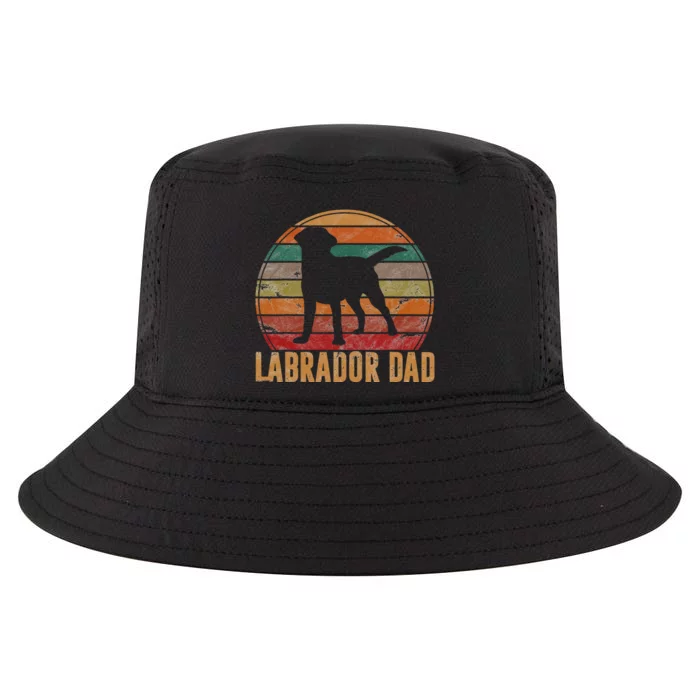 Retro Labrador Dad Gift Dog Daddy Golden Black Lab Father Cool Comfort Performance Bucket Hat