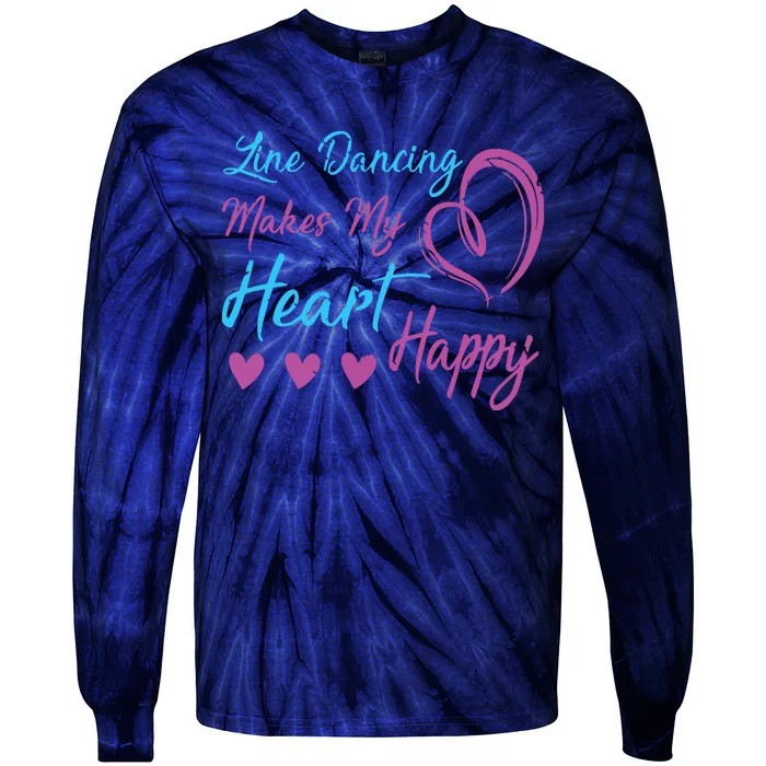 Rodeo Line Dancing Western Texas Gift Line Dance Tie-Dye Long Sleeve Shirt