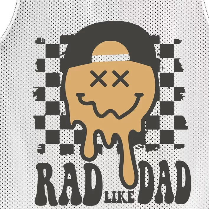 Rad Like Dad Cute Fathers Day Gift Mesh Reversible Basketball Jersey Tank