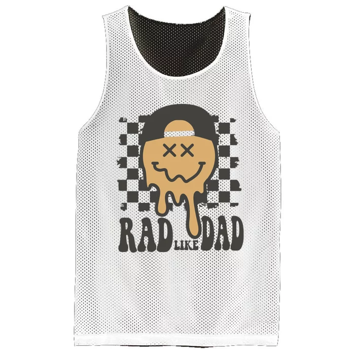 Rad Like Dad Cute Fathers Day Gift Mesh Reversible Basketball Jersey Tank