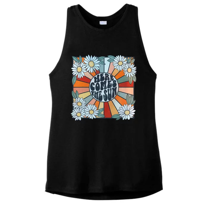 Retro Last Day Of School Schools Out For Summer Teacher Ladies Tri-Blend Wicking Tank