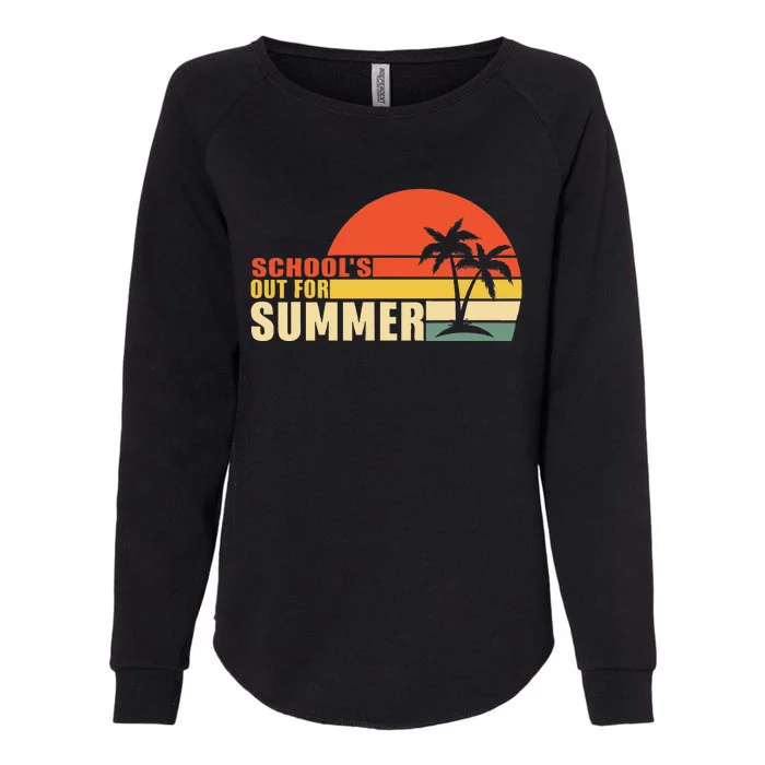 Retro Last Day Of School Schools Out For Summer Teacher Womens California Wash Sweatshirt