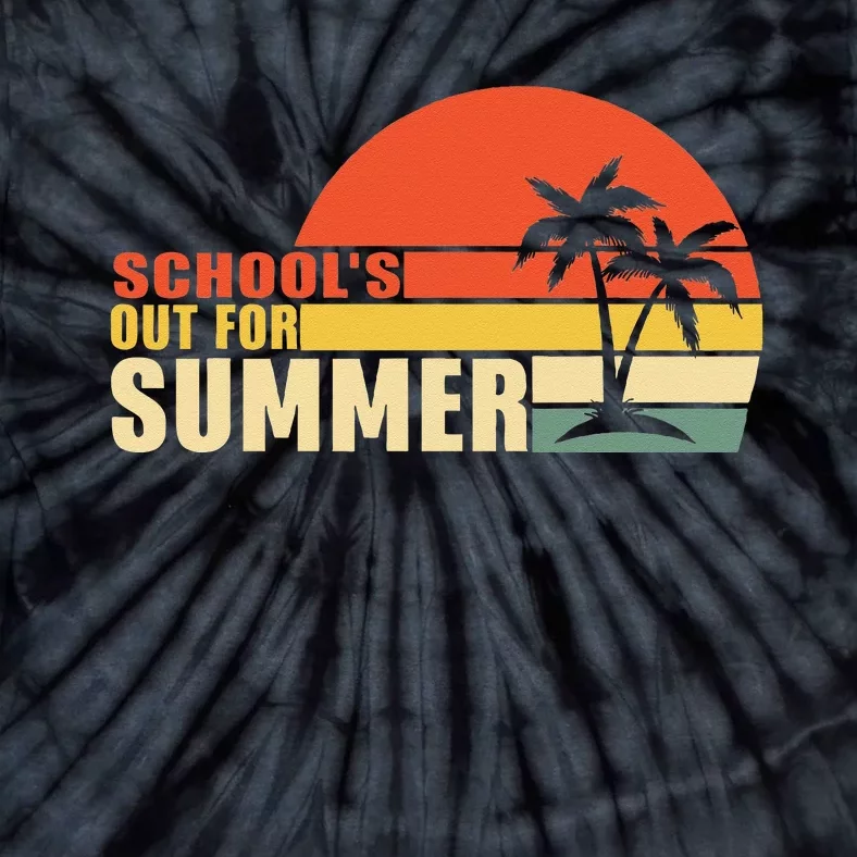 Retro Last Day Of School Schools Out For Summer Teacher Tie-Dye T-Shirt