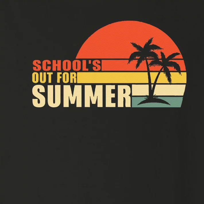 Retro Last Day Of School Schools Out For Summer Teacher Toddler Long Sleeve Shirt