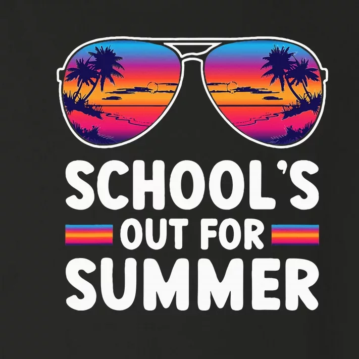 Retro Last Day Of SchoolS Out For Summer Teacher Toddler Long Sleeve Shirt