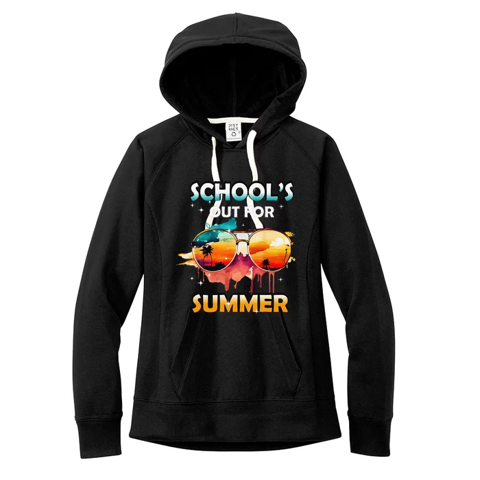 Retro Last Day of School Out For Summer Teacher Women's Fleece Hoodie