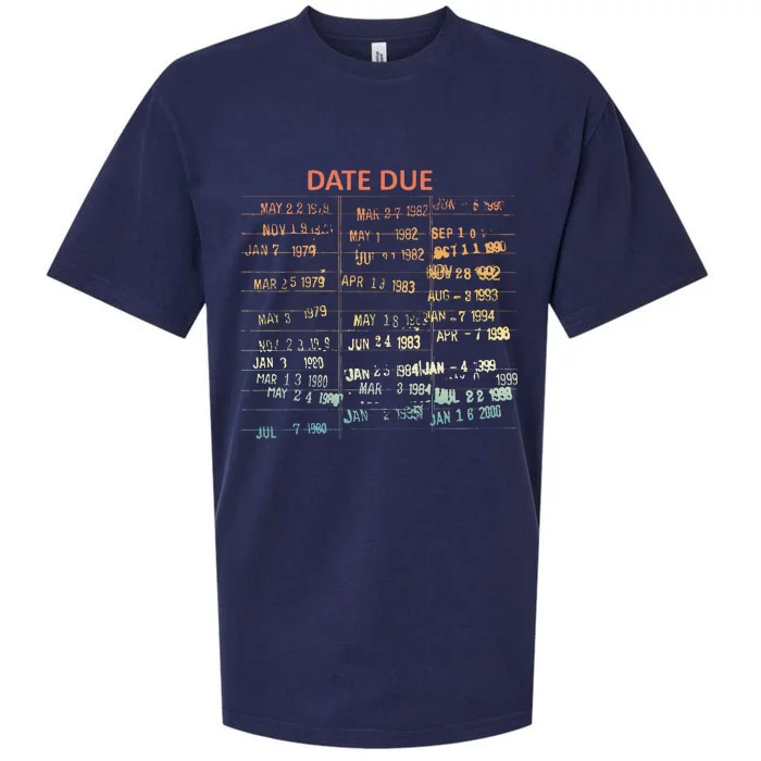 Retro Library Due Date Vintage Librarian Date Due Sueded Cloud Jersey T-Shirt