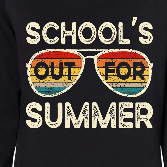 Retro Last Day Of School Schools Out For Summer Teacher Womens California Wash Sweatshirt