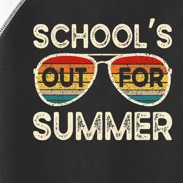 Retro Last Day Of School Schools Out For Summer Teacher Toddler Fine Jersey T-Shirt