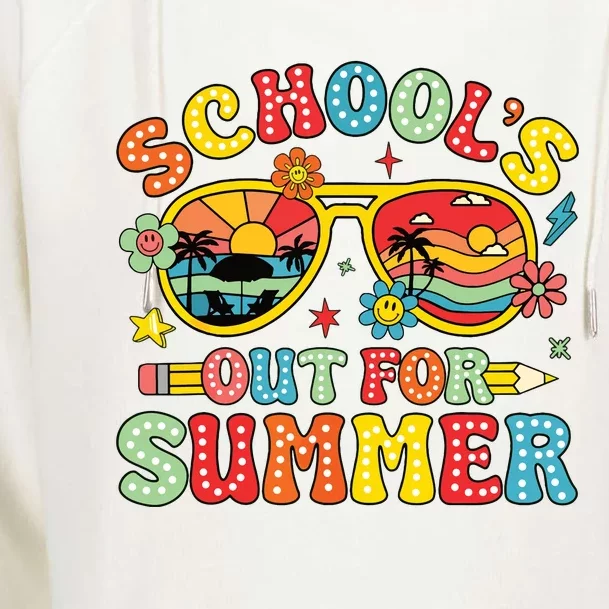 Retro Last Day Of Schools Out For Summer Teacher Boy Girl Womens Funnel Neck Pullover Hood