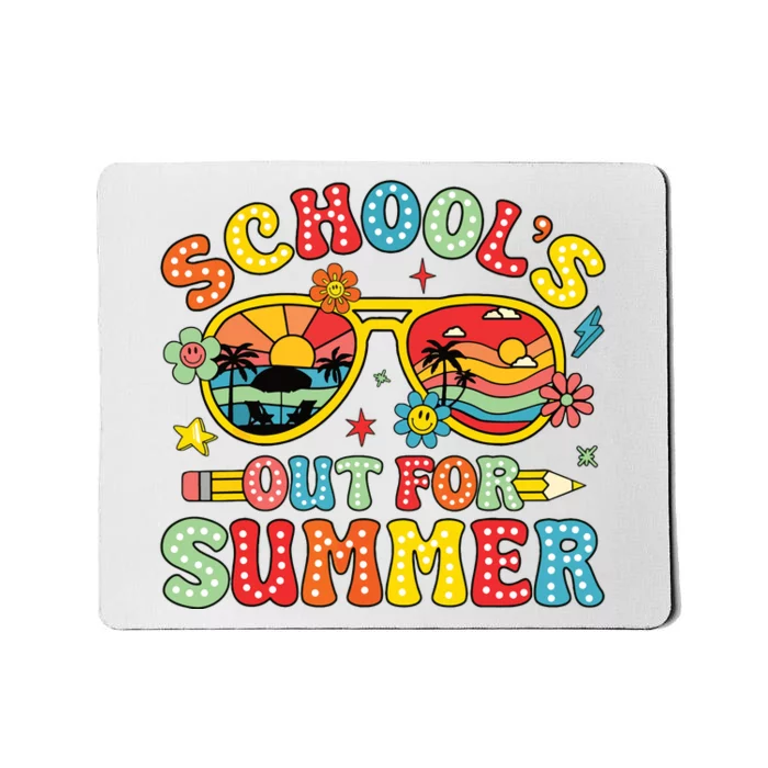 Retro Last Day Of Schools Out For Summer Teacher Boy Girl Mousepad